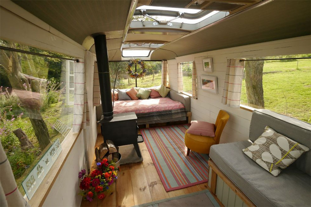 Bus Converted Into Living Space Space saving