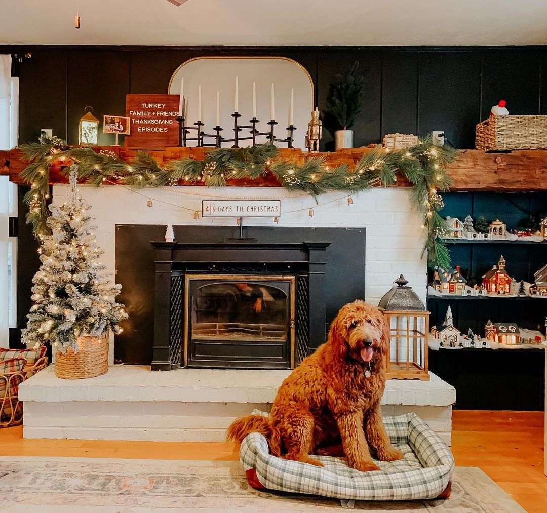 Cabin fireplace decor