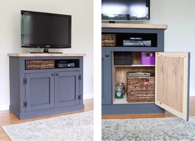 Cabinet TV stand DIY