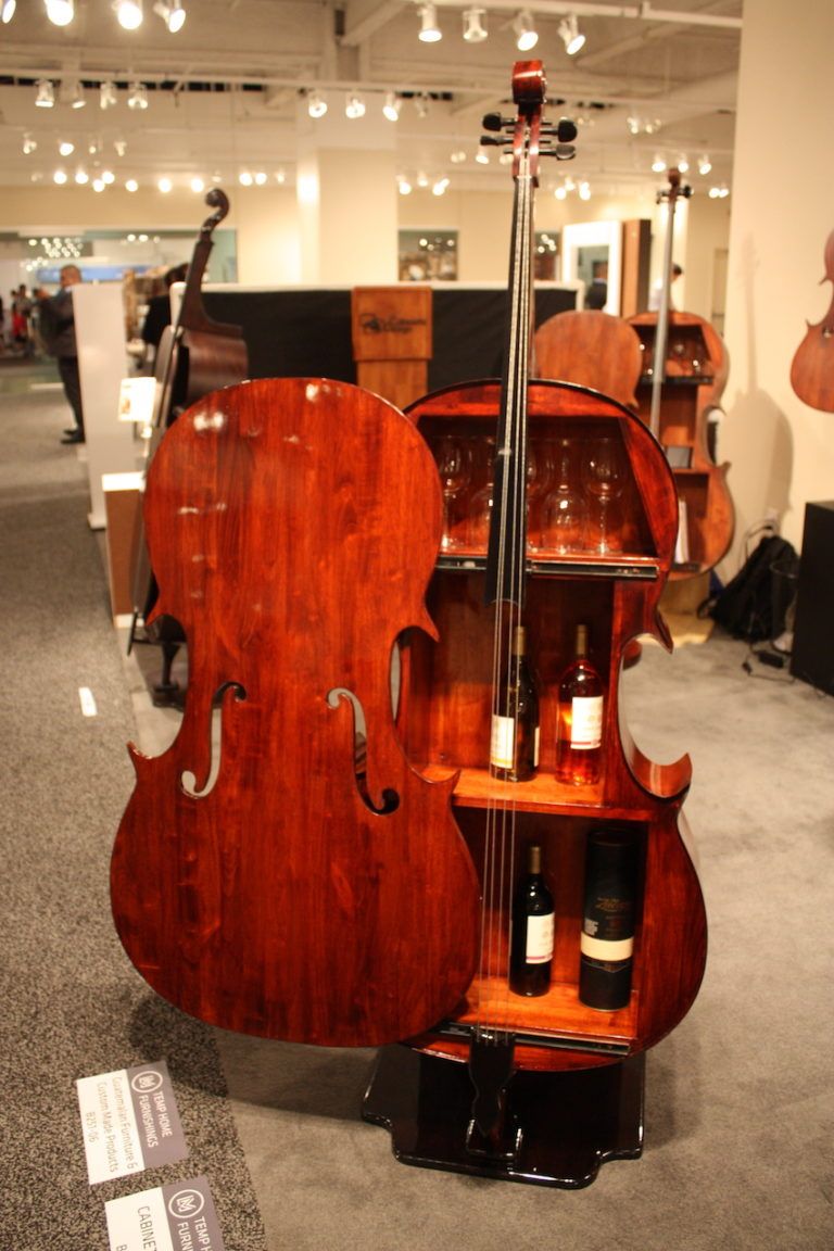 The wine cases and cello-shaped table tops are extremely popular.