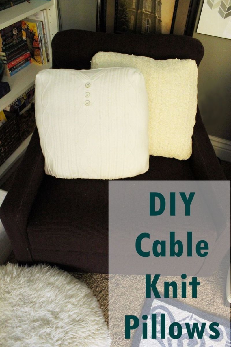 Simple DIY: Cable Knit Throw Pillows Out of Old Sweaters