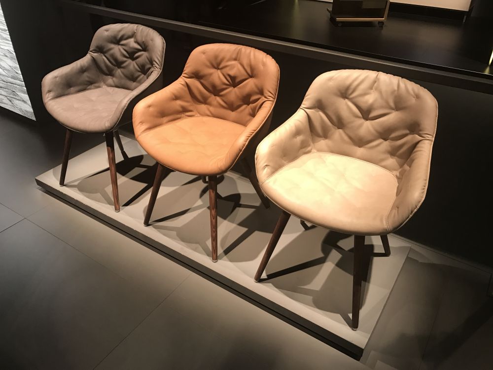Calligaris new Igloo Chairs with tufted pattern