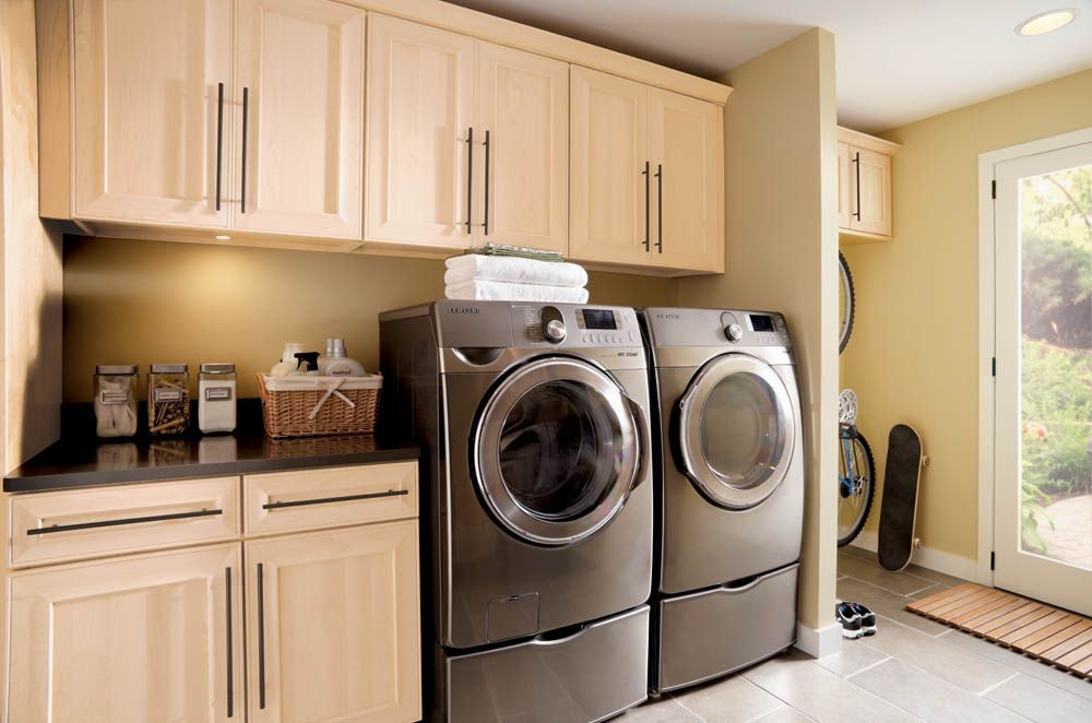 Camel laundry room design