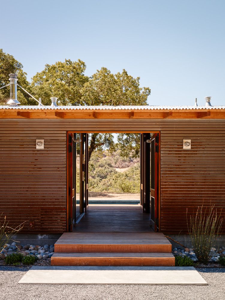 Camp Baird - Corten Steel - Malcolm Davis Architecture - entryway