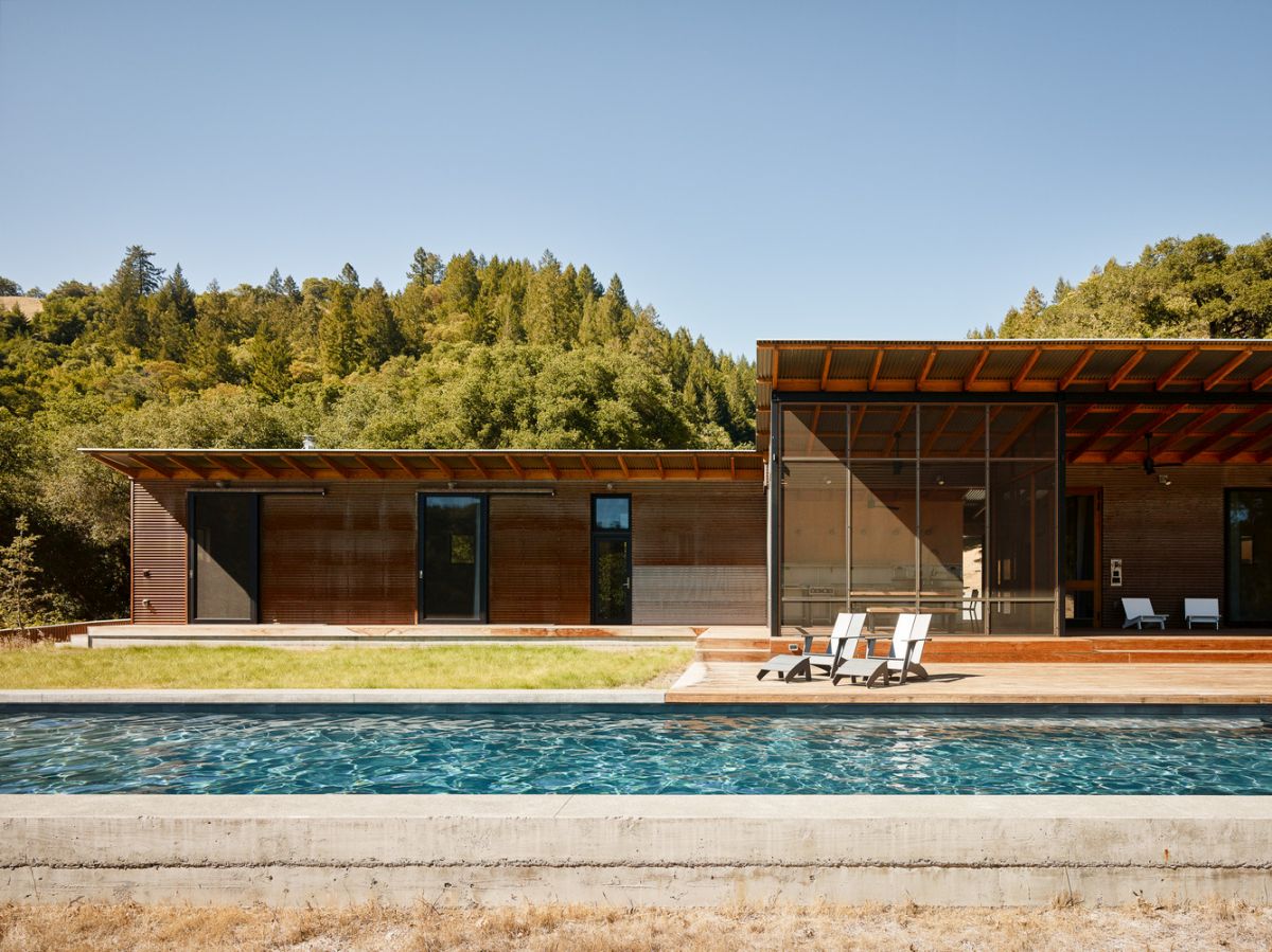 Camp Baird - Corten Steel - Malcolm Davis Architecture - swimming pool