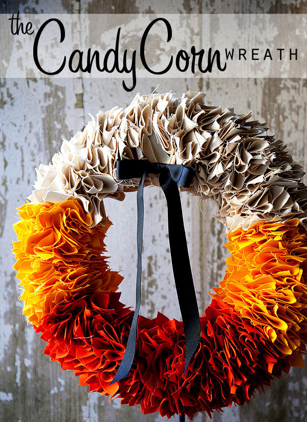 Candy corn fall wreath