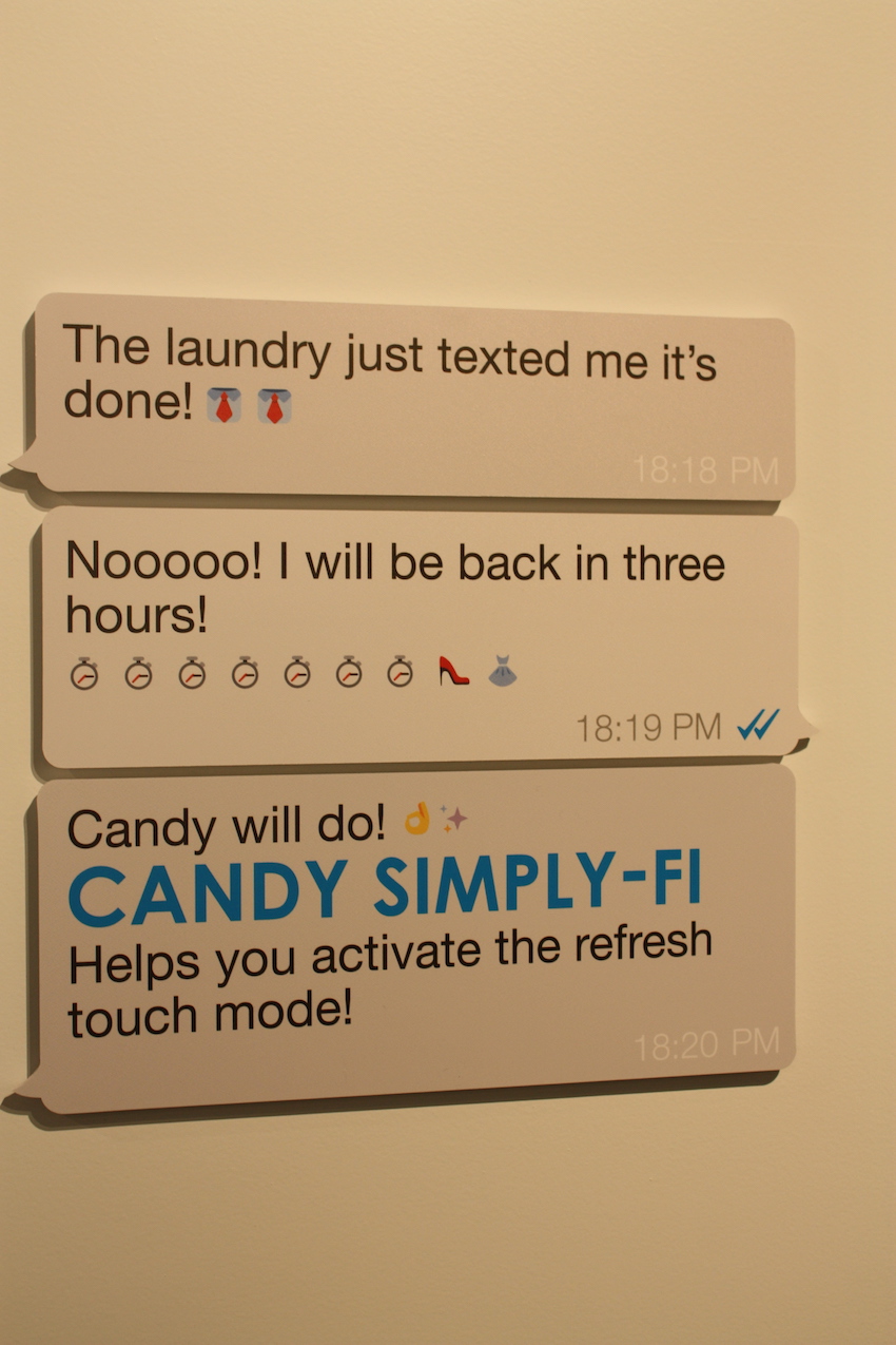 Candy text sign