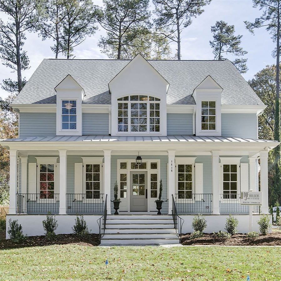 Cape exterior front porch