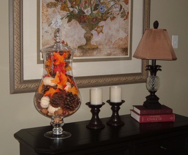 Capturing the Essence of Fall in a Glass Vase