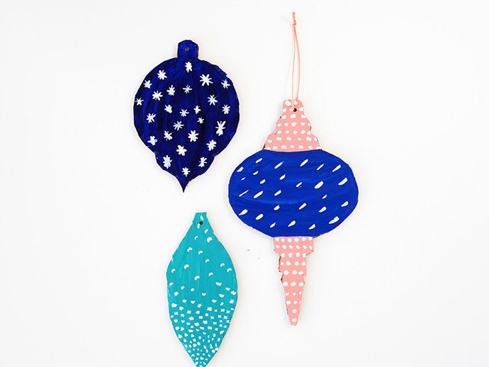 Cardboard christmas ornaments