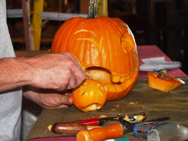 Carve a Pumpkin Within a Pumpkin