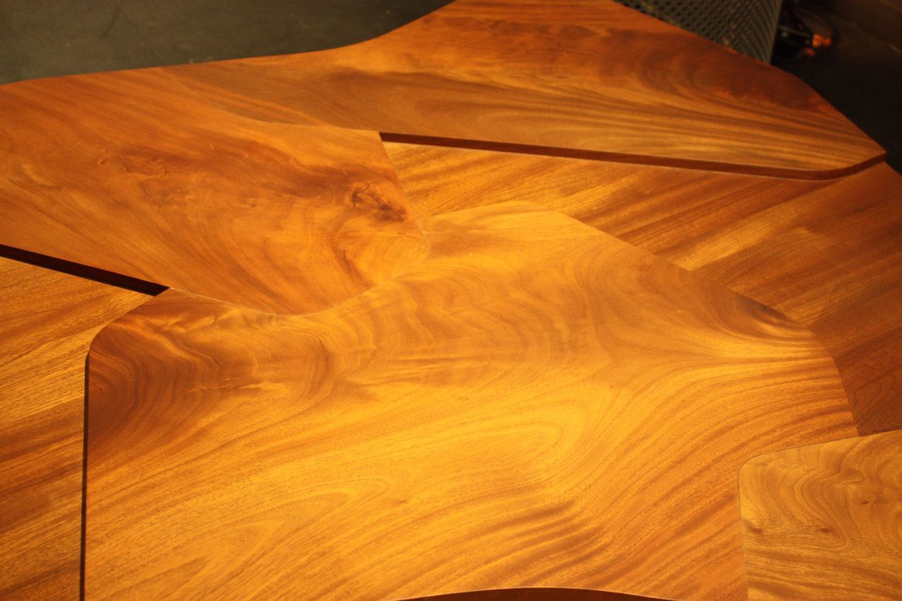 The undulating grain of the mahogany wood is stunning.