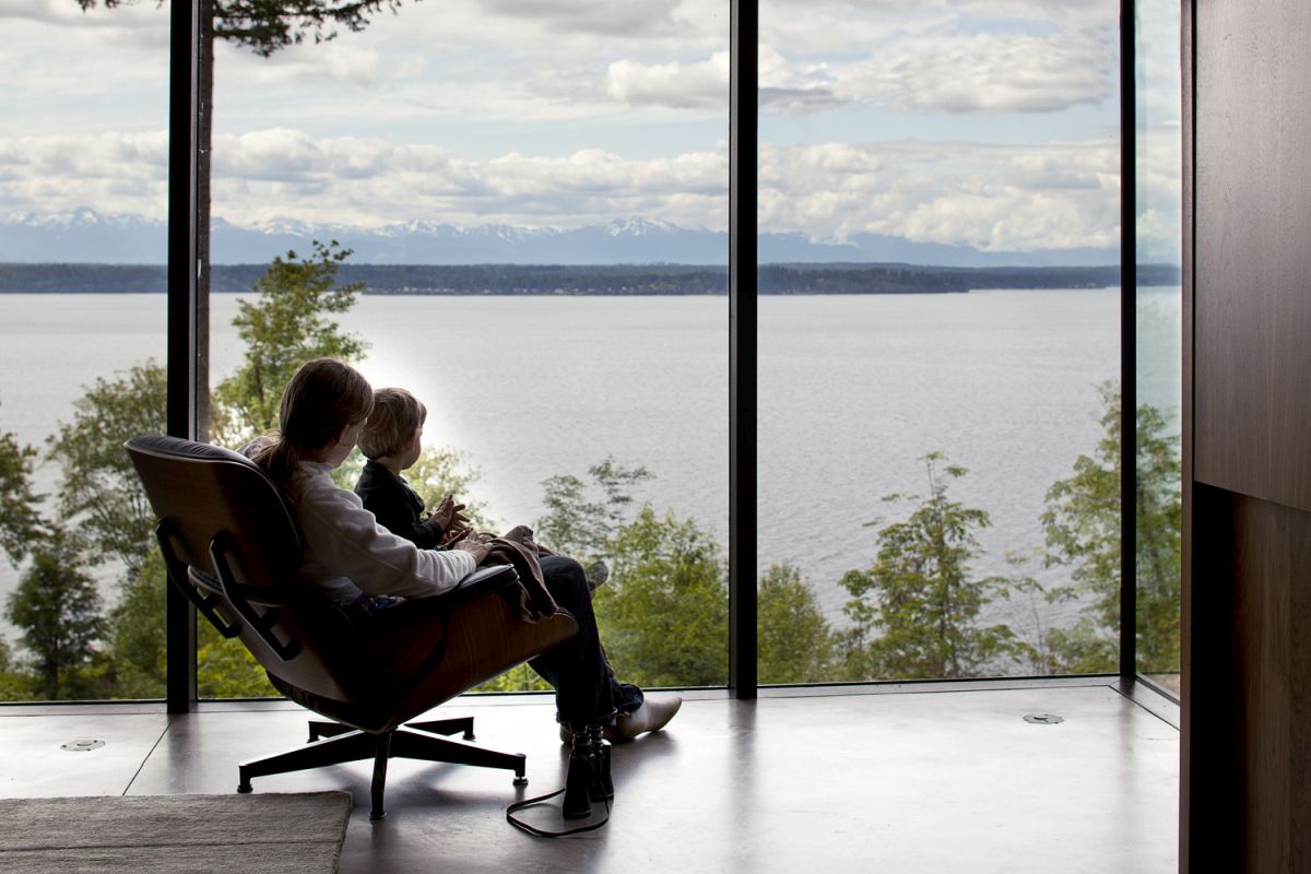 Case Inlet Retreat Waterfront - Eames lounge chair - waterfront