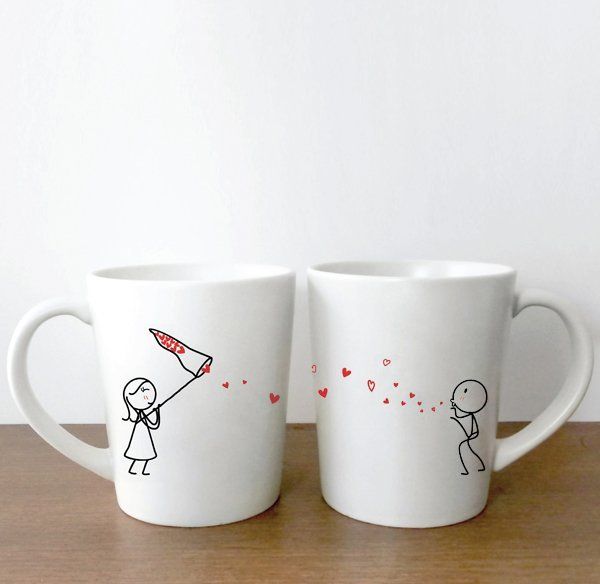 Catch my love couple mugs