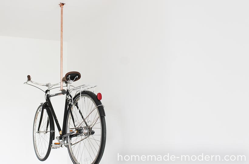 Ceiling hanging bike rack