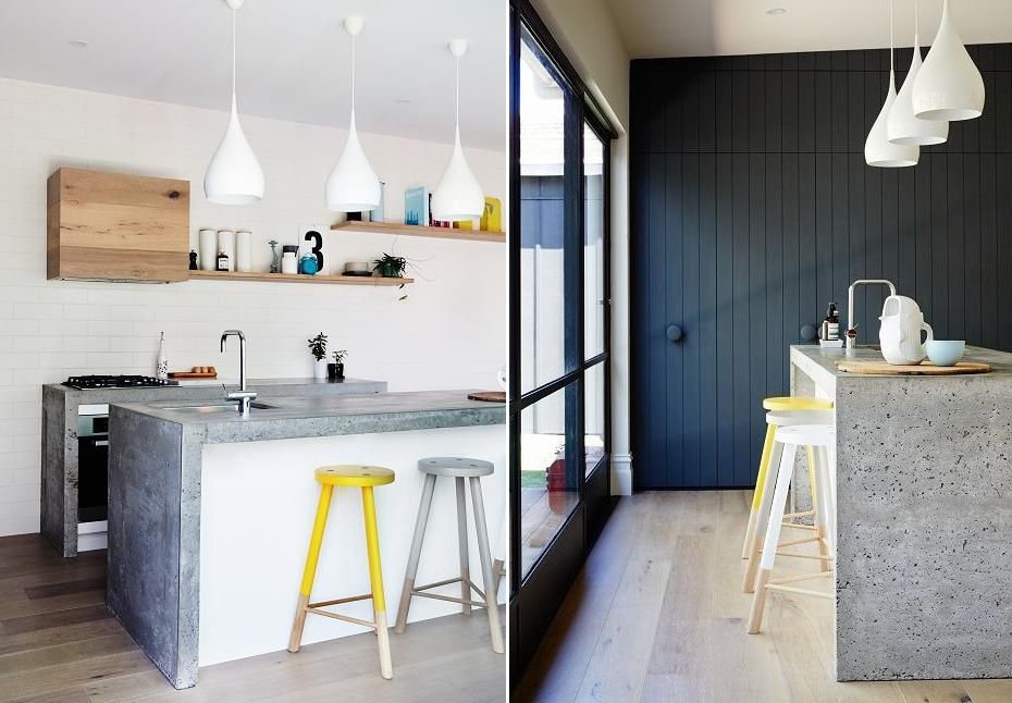 Cement Countertop for a modern kitchen design