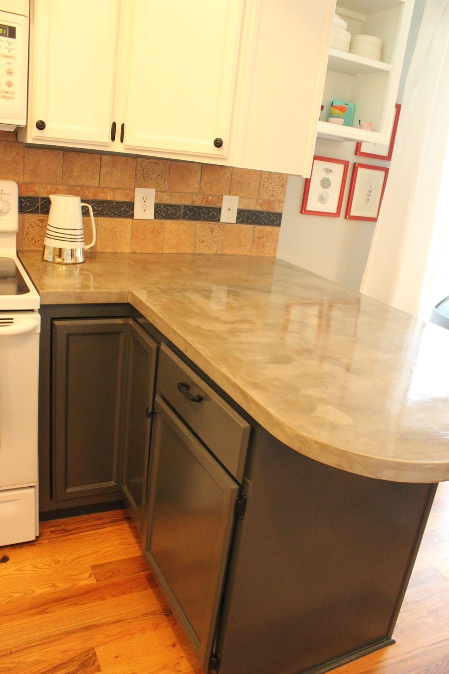 Cement countertop kitchen