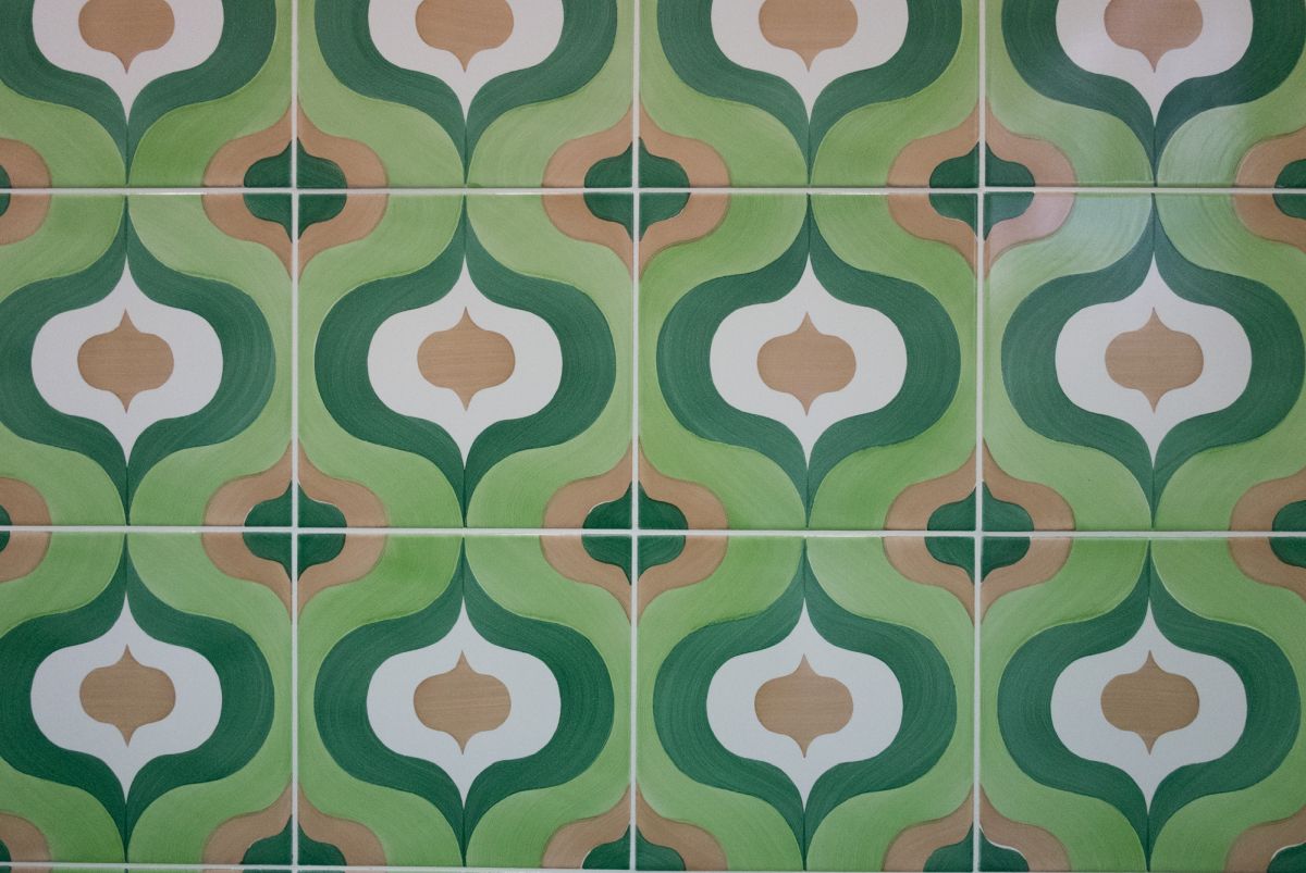 Ceramica Francesco de Maio - Blu Ponti - bathroom green pattern