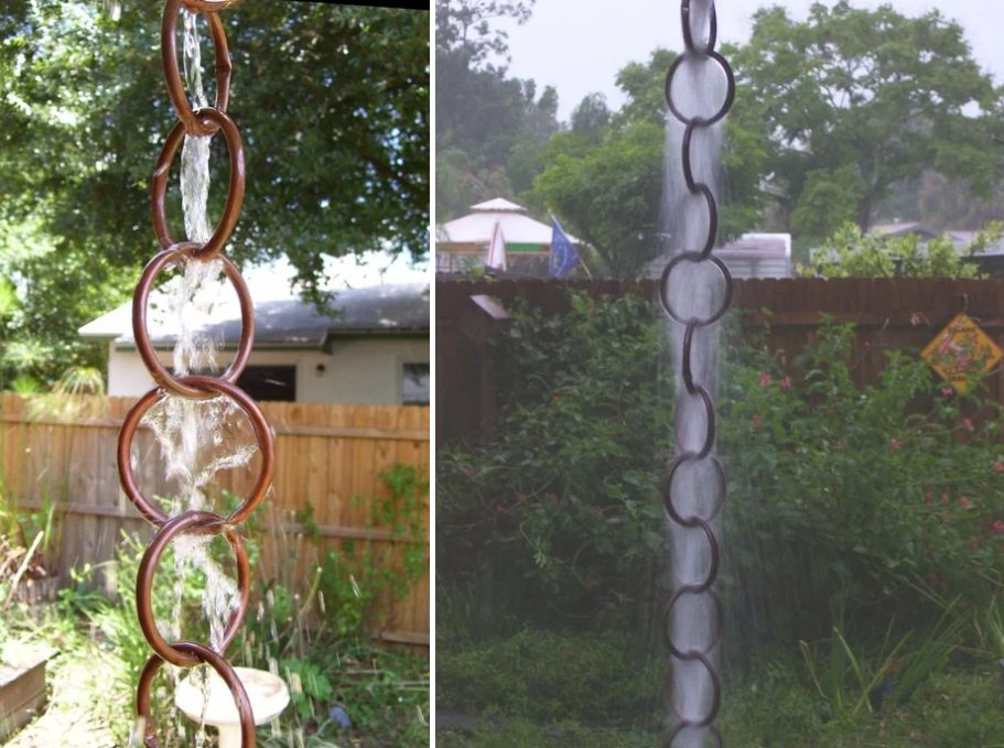 Chain water feature DIY