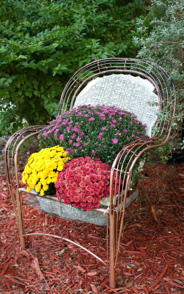 DIY furniture Chair into a Garden Bed