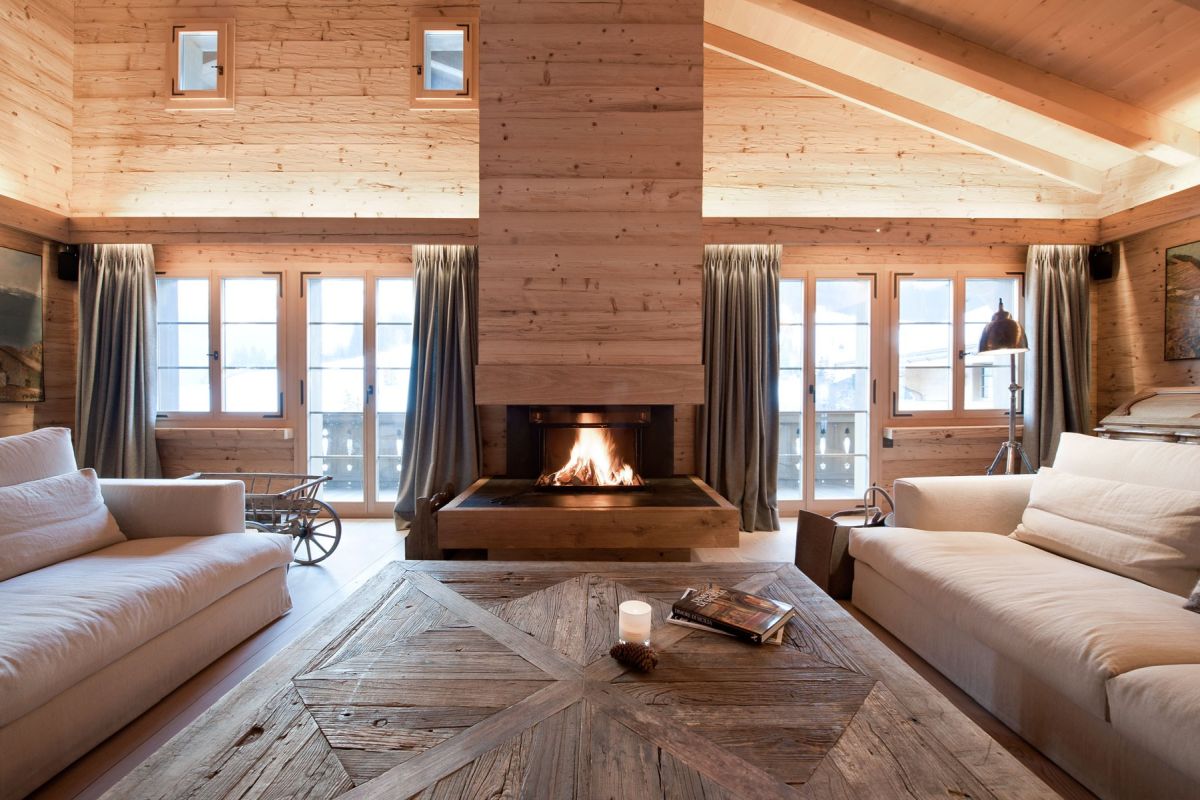 Cozy Chalets With The Most Amazing Fireplace Gathering Spaces