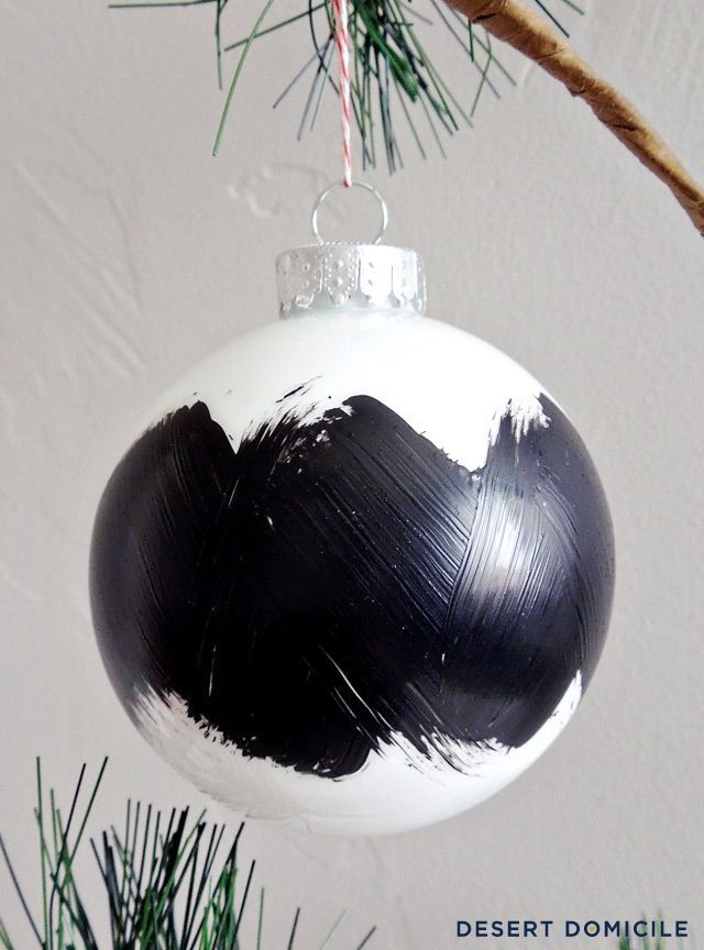 Chalkboard Christmas Tree Ornaments