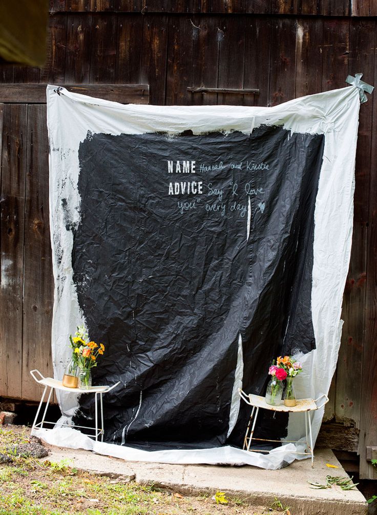 Chalkboard photo booth