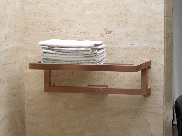 Charming radiator like a shelf for towels