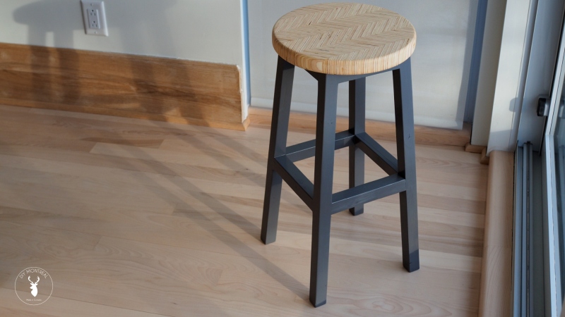 Chevron Pattern Bar Stool with Plans