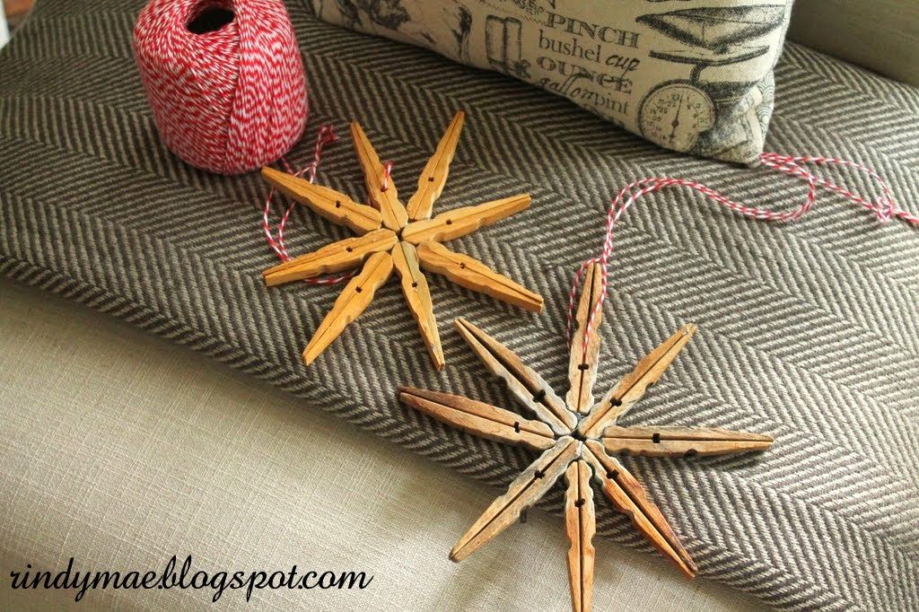 Chlotespin ornaments star