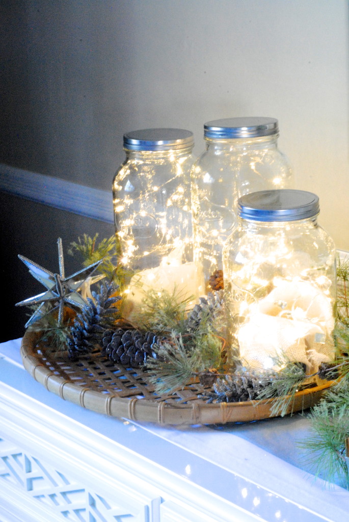 Christmas Fairy light jars