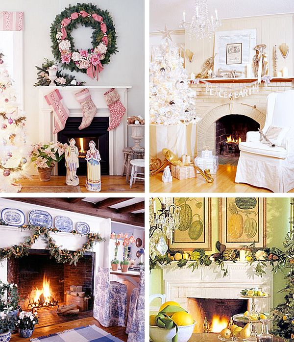 Christmas Fireplace Mantel Decoration Ideas13