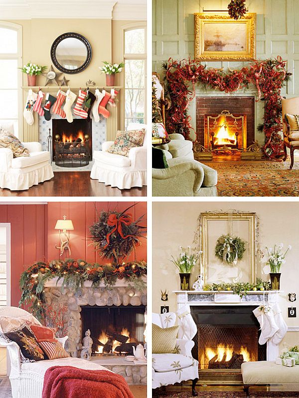 Christmas Fireplace Mantel Decoration Ideas14