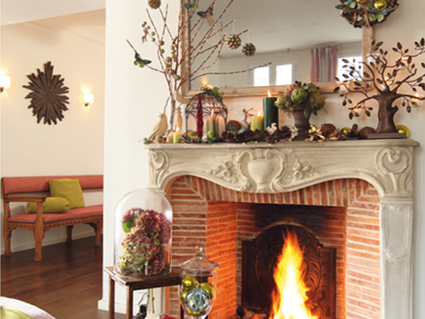 Christmas Fireplace Mantel Decoration Ideas6