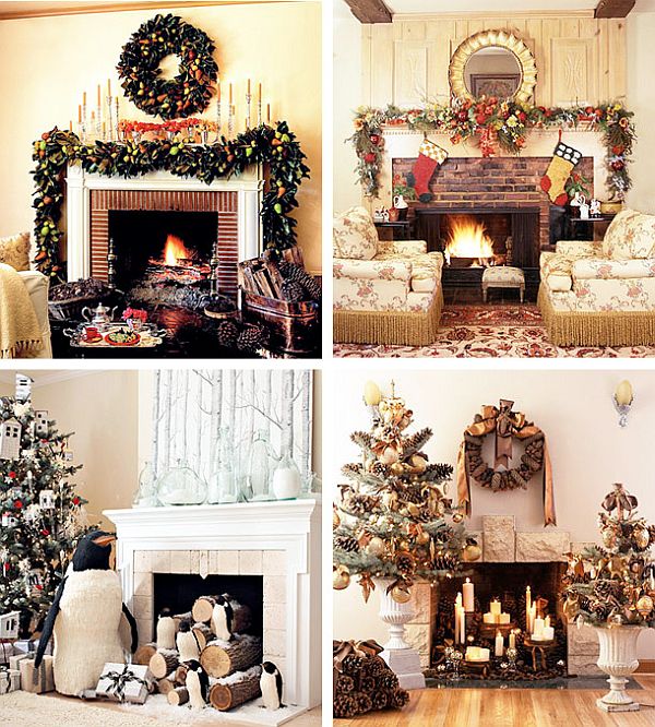 Christmas Fireplace Mantel Decoration Ideas7