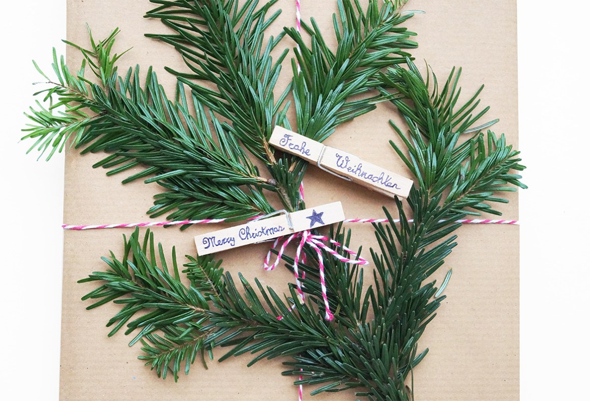 Christmas Gift Tag from Clothespin