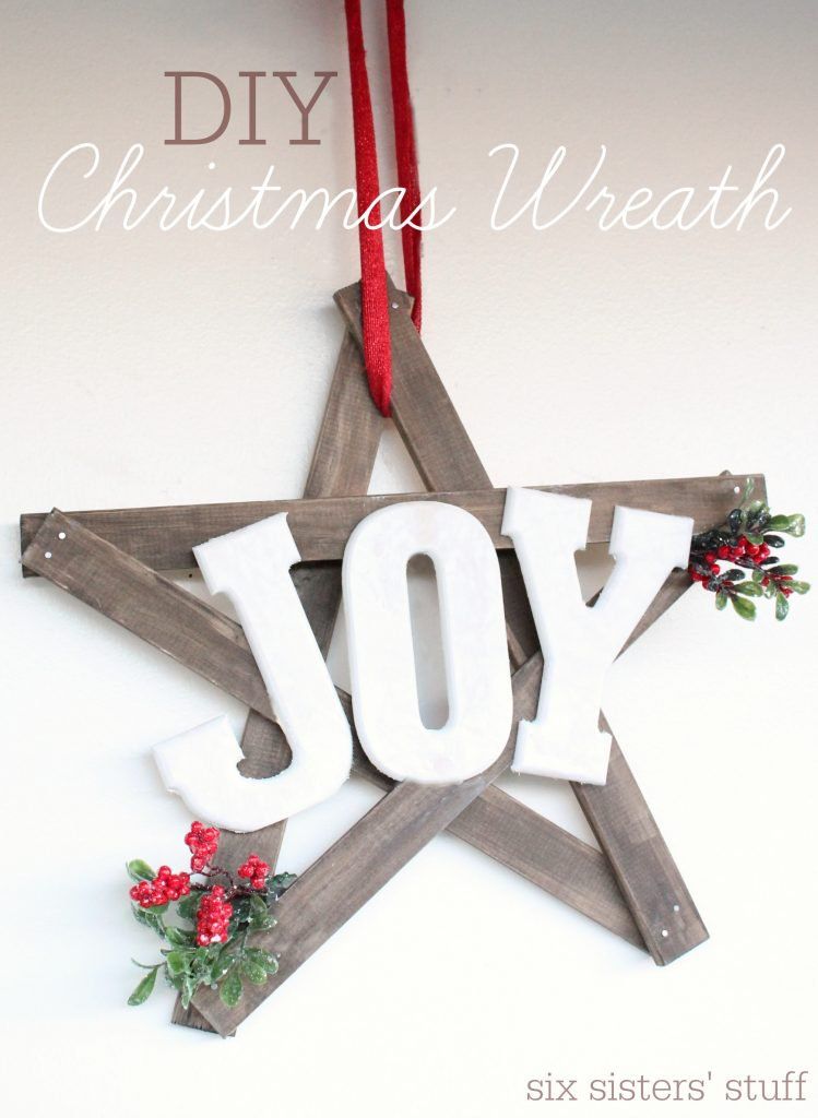 Cheerful wreath shaped like a star