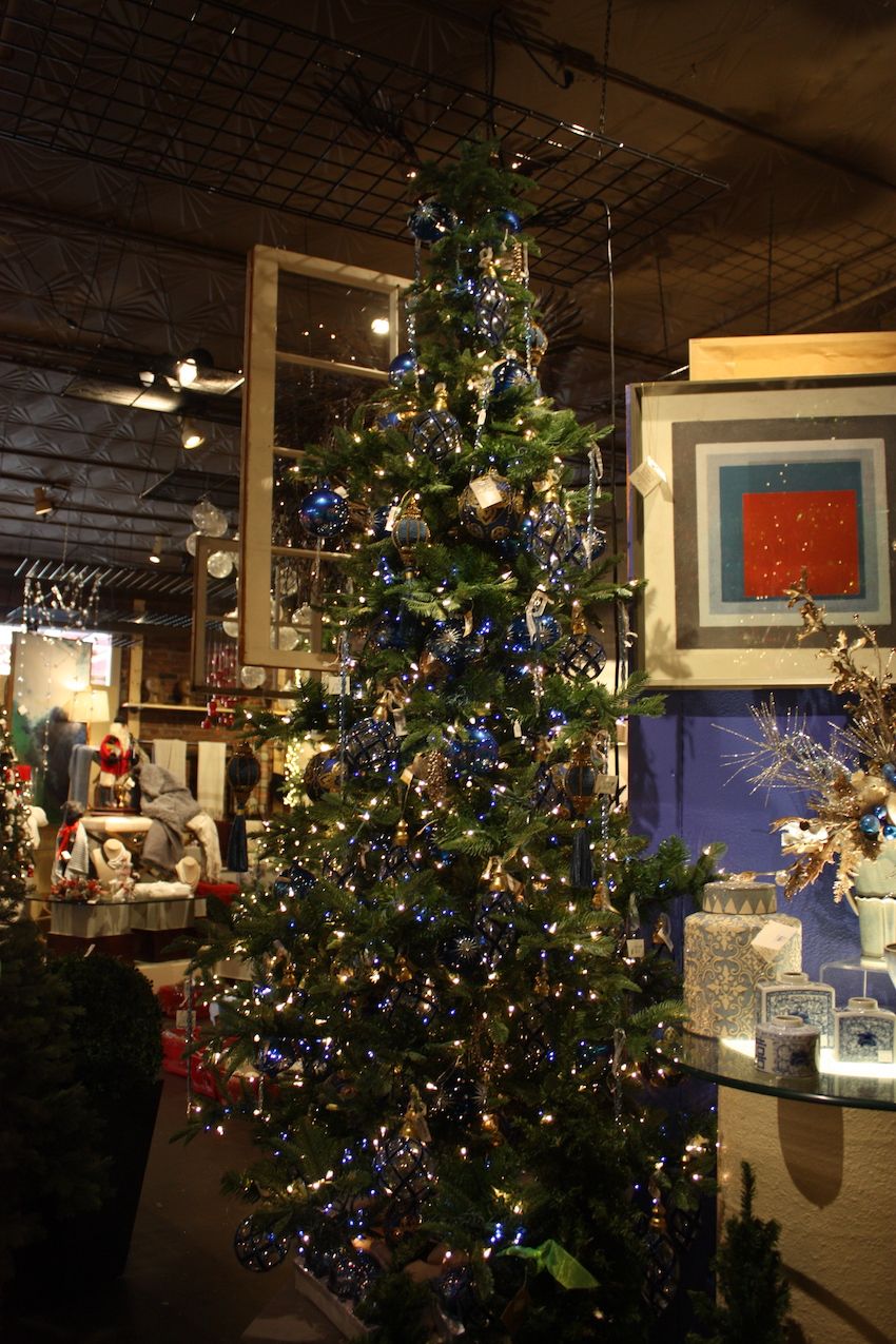 Large, embellished ornaments help the tree make a luxurious statement.