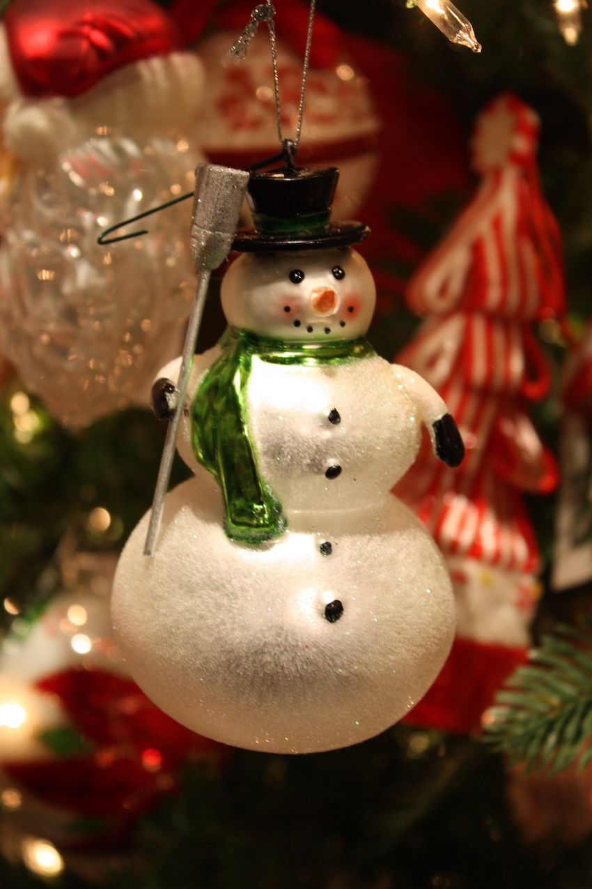 Of course there's also the traditional round and jolly snowman with his top hat and broom.