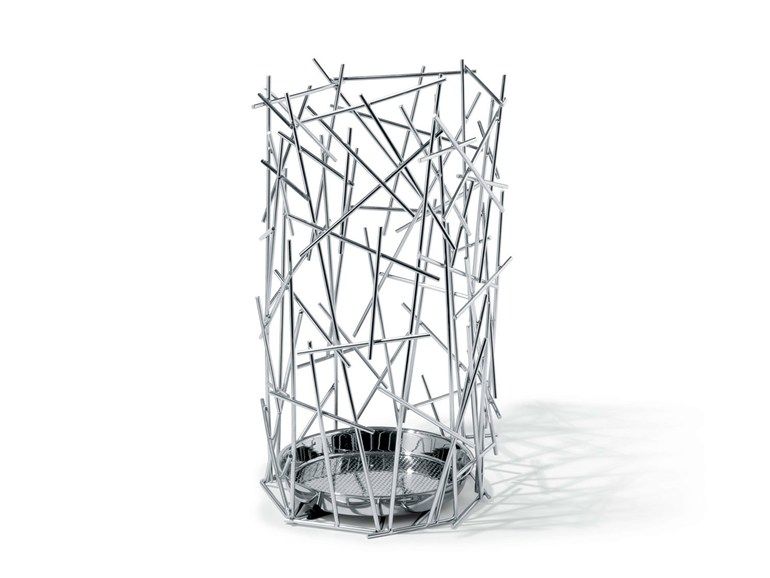 Chrome plated steel umbrella stand