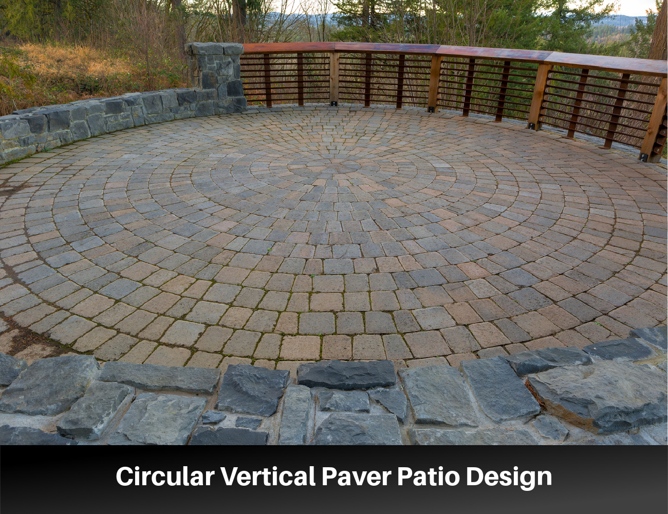 Circular Vertical Paver Patio Design