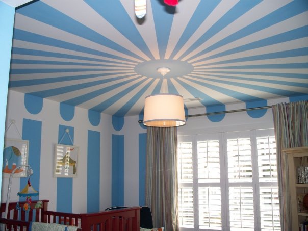 Circus Tent Painted Nursery sun Burst