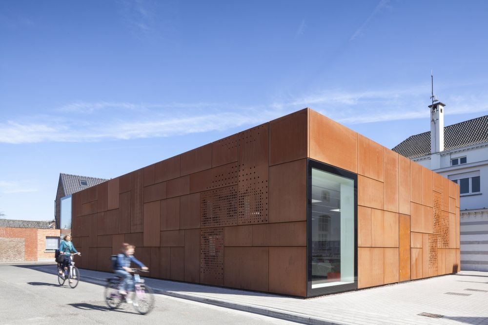 City Library Bruges with corten facade by Studio Farris Architects