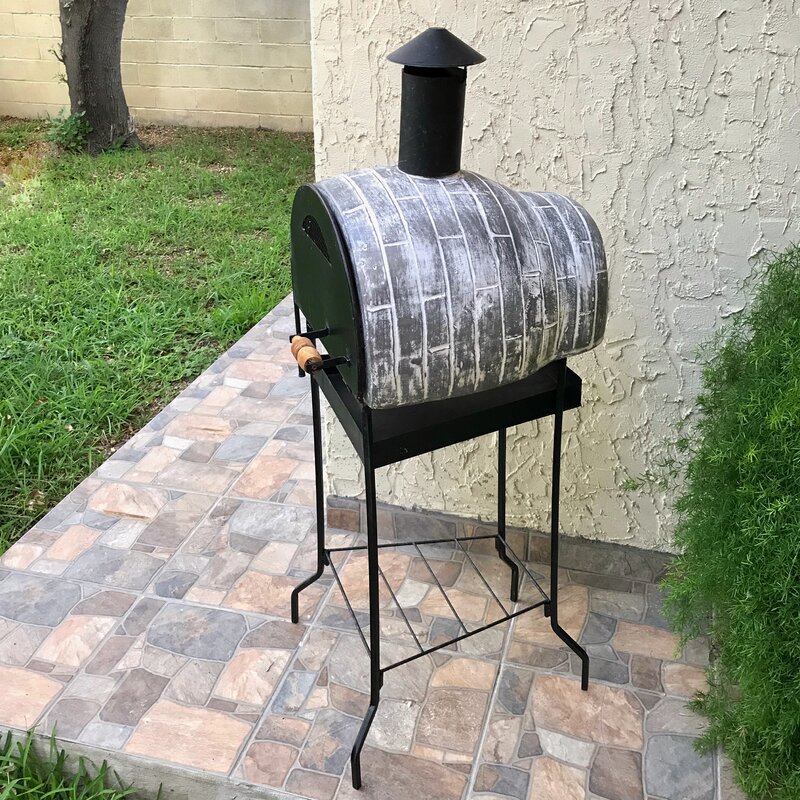 Clay Freestanding Wood Fired Pizza Oven in Gray