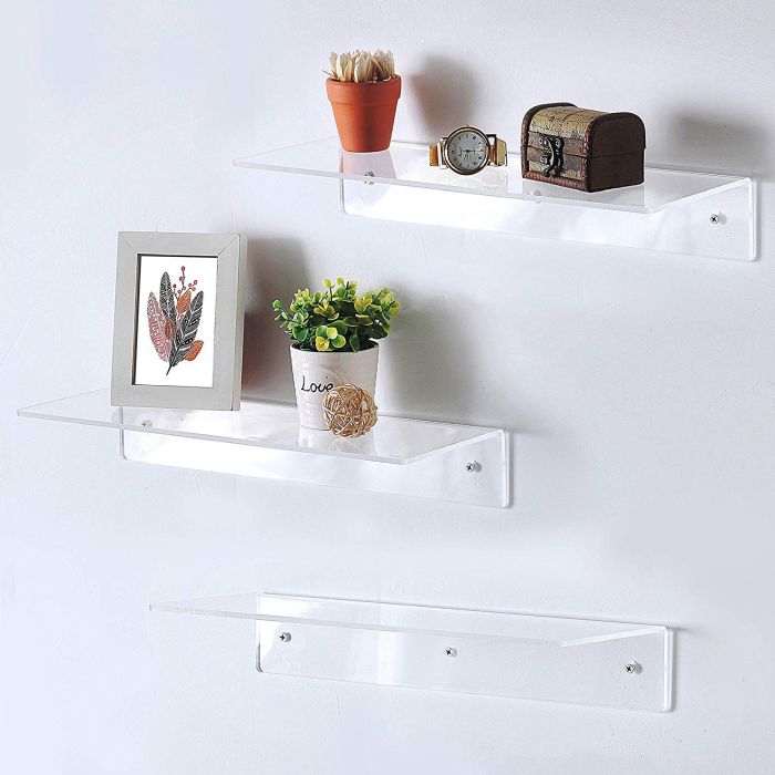 Clear Acrylic Floating Shelves