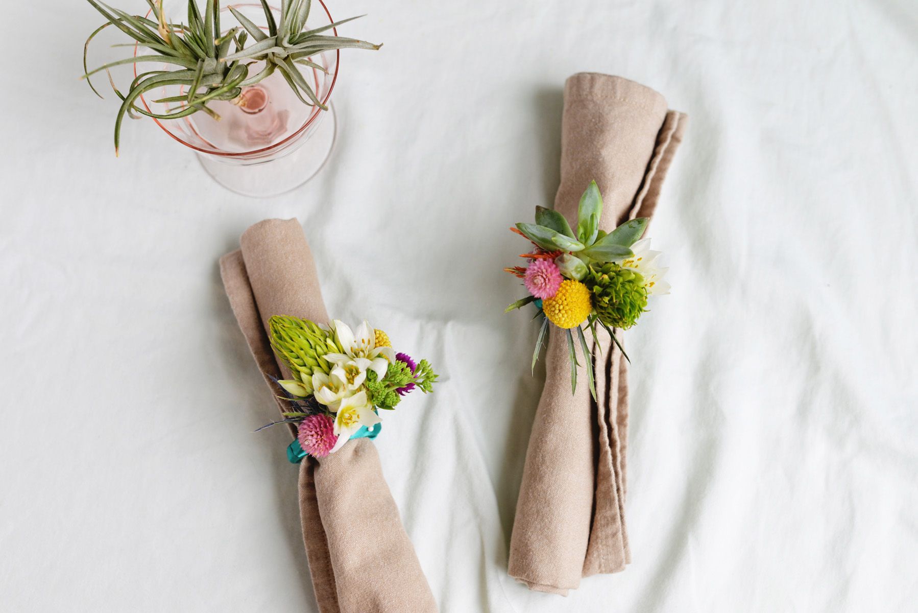 Clebrate Summer with a DIY Floral Napkin Rings