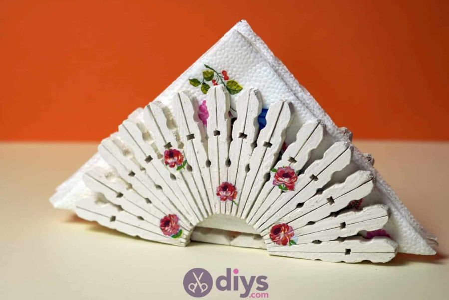 Clothespin napkin holder