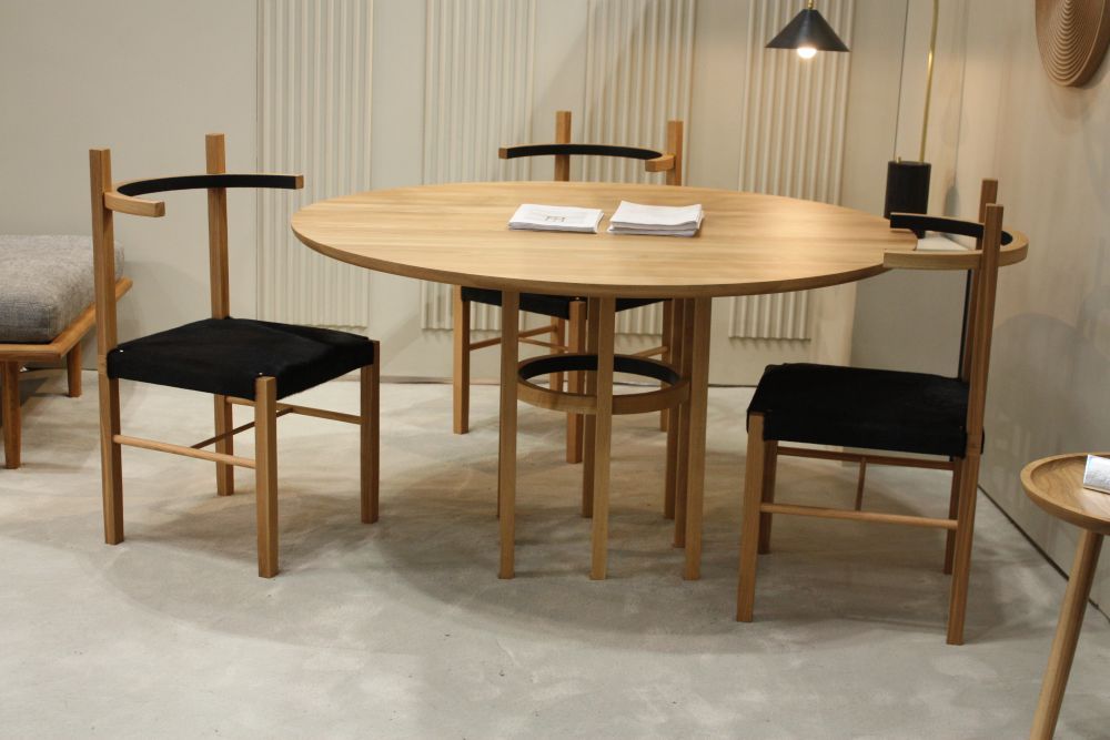 Coil and Drift dining set with chairs