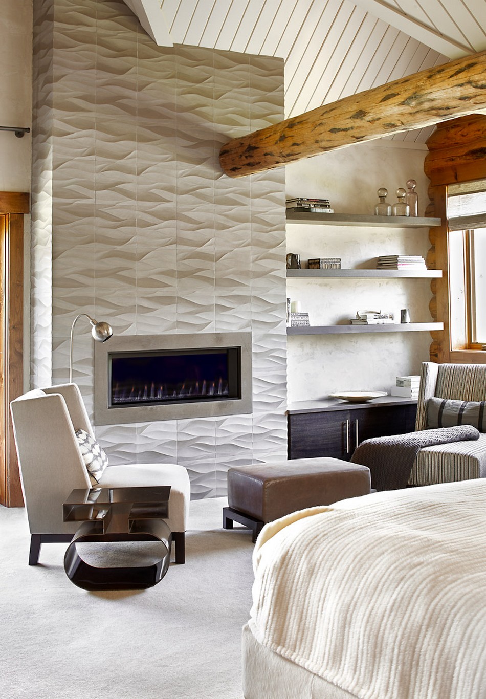 Colorado-log-cabin-master-bedroom-fireplace