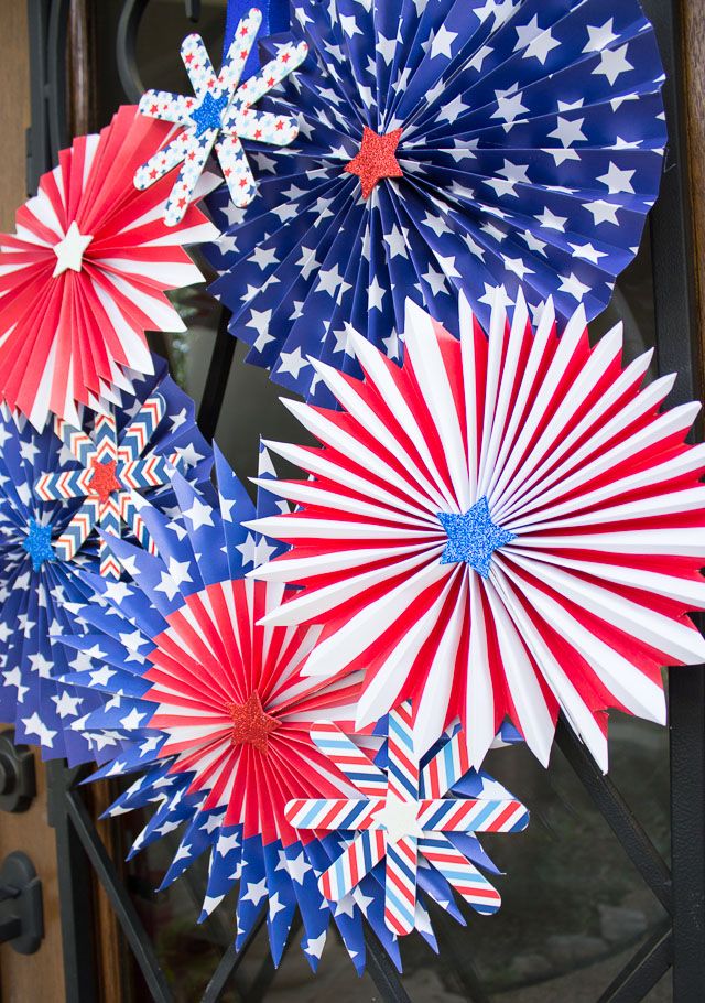 Colorful 4th of July Wreath